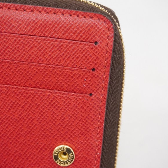 Louis Vuitton Wallet Damier Portefeuille Lou N60500 Red Ebene Ladies - Picture 7 of 15